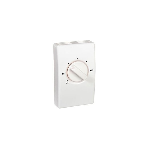 Wall Mount Line Voltage Thermostat Single Pole, White